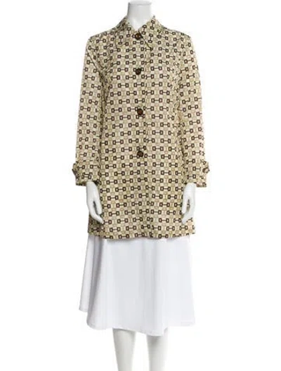 Pre-owned Gucci Nylon Printed Coat In Neutral