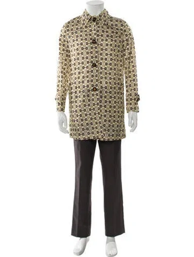 Pre-owned Gucci Nylon Printed Coat W/ Tags In Neutral