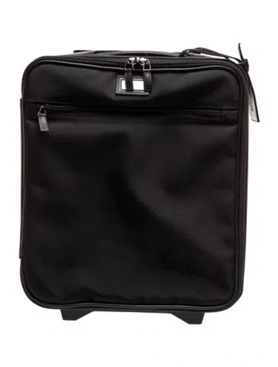 Pre-owned Gucci Nylon Suitcase In Black