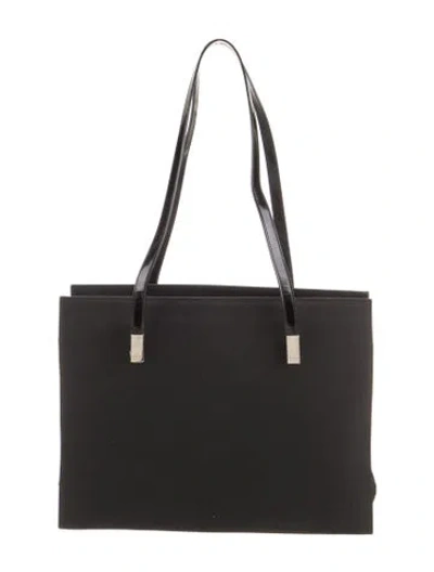 Pre-owned Gucci Nylon Tote In Black