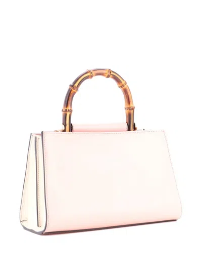 Pre-owned Gucci Nymphaea Top Handle Bag Leather Mini Satchel In Pink