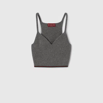 GUCCI GUCCI OBERTEIL AUS GEFILZTER WOLLE MIT WEB