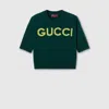 Gucci Soft Wool Top With Intarsia In Green