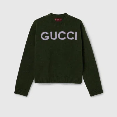 Gucci Wool Top With  Intarsia In Black