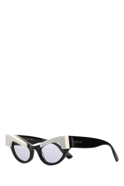 Gucci Occhiale Crystal-embellished Cat-eye Sunglasses In Multi
