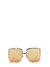 Gucci Occhiali Da Sole In Metallo Oro Donna In Gold