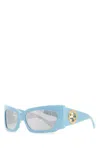 Gucci Rectangular Thick Frame Acetate Sunglasses In Blue
