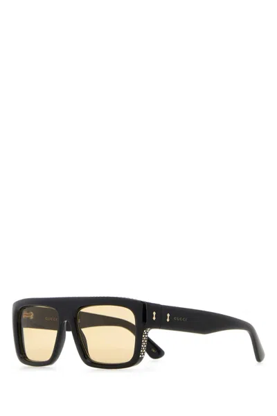 Gucci Occhiali Black Acetate Sunglasses In Multi