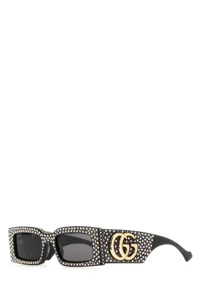 GUCCI GUCCI OCCHIALI CRYSTAL-EMBELLISHED ACETATE SUNGLASSES