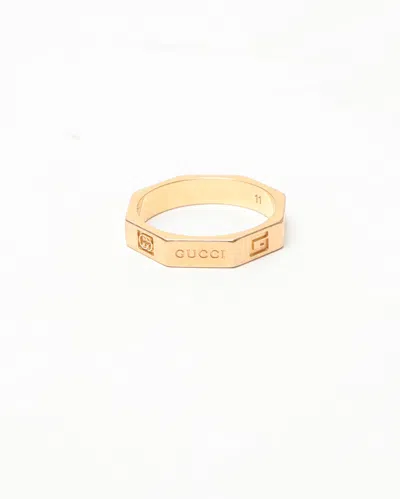 Gucci Octagonal Gold Plated Ring