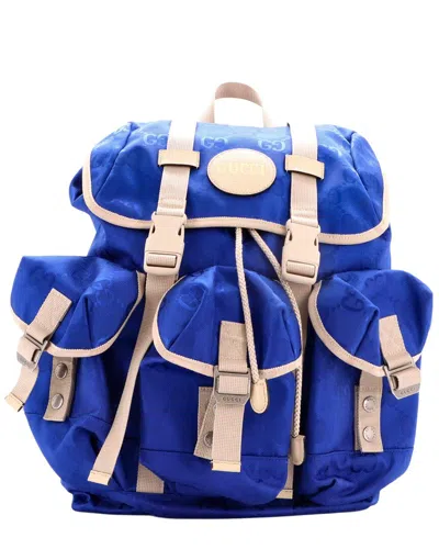 Gucci Off The Grid Backpack Gg Econyl (authentic Pre-loved) In Blue
