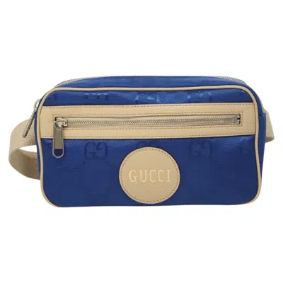 Pre-owned Gucci Off The Grid Belt Bag Gg Econyl Blue Canvas Shoulder Bag Bag ()