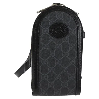 Pre-owned Gucci Off The Grid Black Canvas Clutch Bag ()