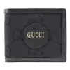 GUCCI GUCCI OFF THE GRID BLACK CANVAS WALLET  (PRE-OWNED)