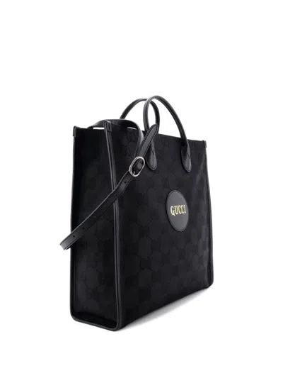 Pre-owned Gucci Off The Grid Gg Econyl Long Tote Bag In Black