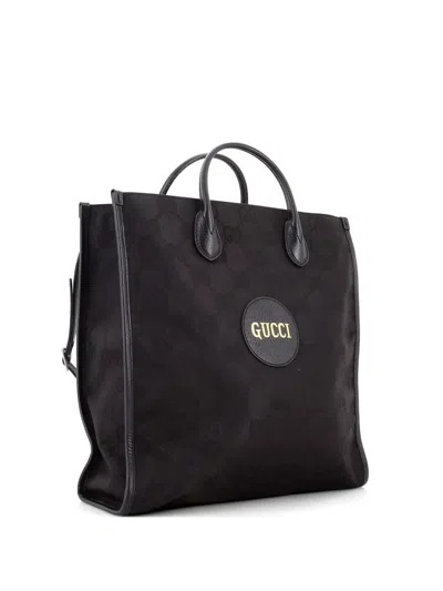 Pre-owned Gucci Off The Grid Gg Econyl Long Tote Bag In Black