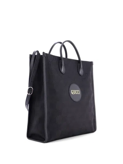 Pre-owned Gucci Off The Grid Gg Econyl Long Tote Bag In Black