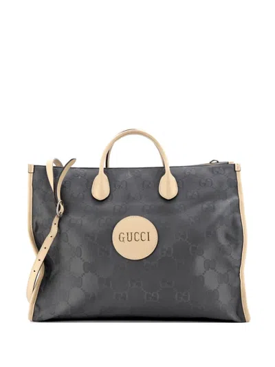 Pre-owned Gucci Off The Grid Gg Econyl Long Tote Bag In Neutrals