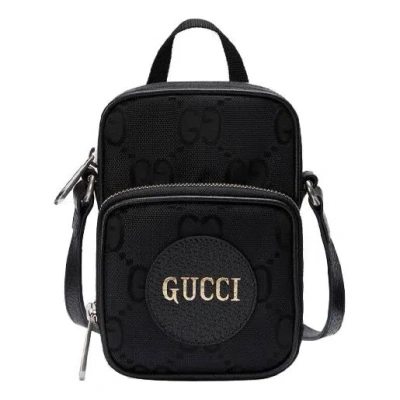 Gucci Off The Grid Otg Environmental Friendly Series Logo Leather Logo Nylon Handbag Mini Unisex / B