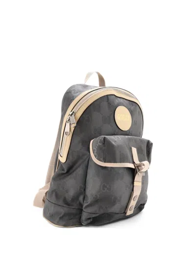 Pre-owned Gucci Off The Grid Single Pocket Gg Econyl Backpack In Grey