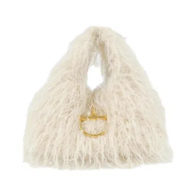 Pre-owned Gucci Off-white Fur Shoulder Bag ()