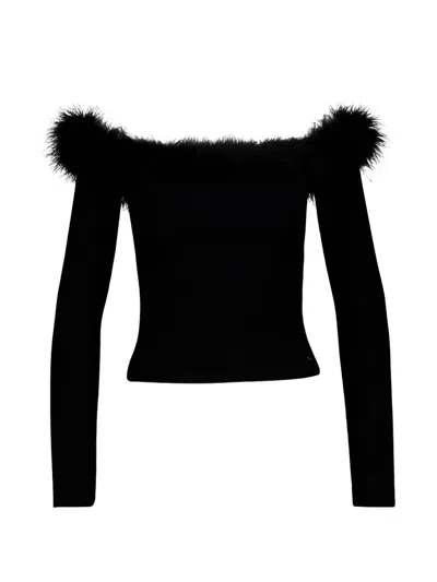 Gucci Off-shoulder Sweater In Black