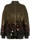 Gucci Olive Green Batavia Wool Bomber Jacket In Olive