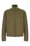 Gucci Mens Rusty Green Monogram-pattern Cotton-blend Blouson Jacket In Green