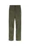 Gucci Olive Green Nylon Pant In Evergreen
