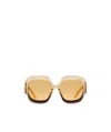 Gucci Ombré-effect Oversized-frame Sunglasses In Nude
