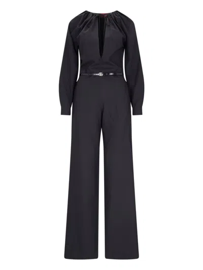 GUCCI ONE-PIECE BELT DETAIL JUMPSUIT