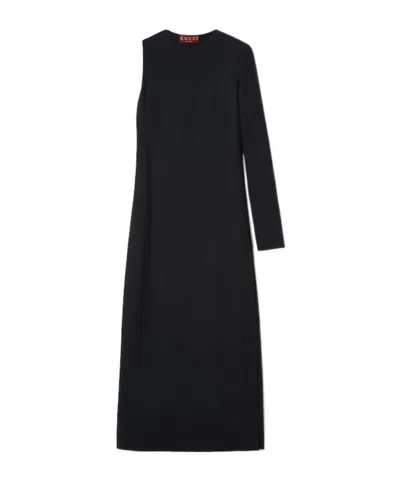 Gucci One-shoulder Dress In Black
