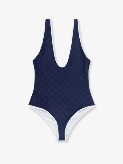 Gucci One-piece Swimwear With Gg Motif In Blue