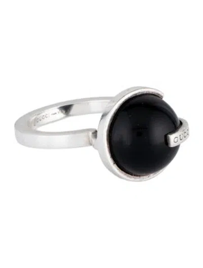 Pre-owned Gucci Onyx Boule Ring In Multicolor