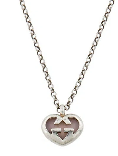 Pre-owned Gucci Opal Love Britt Pendant Necklace, 20" In Multi