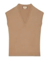 Gucci Open-back Cashmere Top In Brown