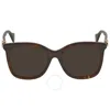 Gucci Brown Butterfly Ladies Sunglasses Gg1071s 002 55 In Brown
