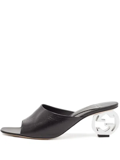 Pre-owned Gucci Open-toe Block-heel Mules