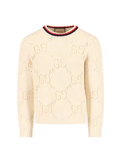 Gucci Openwork Sweater In White