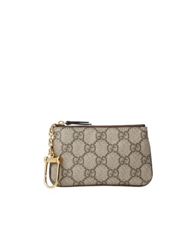 Gucci Ophedia Gg Jacquard Wallet In Nude