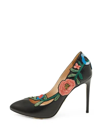 Pre-owned Gucci Ophelia Heeled Pumps In Black