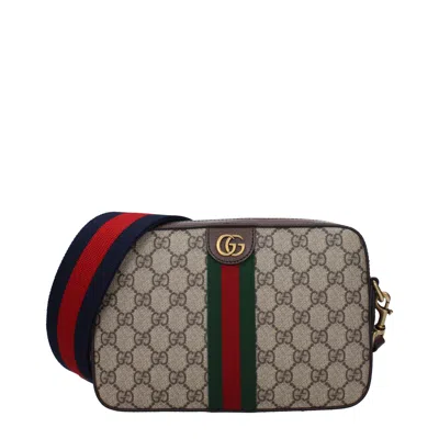 Gucci Ophidia Crossbody Bags For Men Beige/ebony Fabric In Neutral