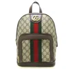 GUCCI GUCCI OPHIDIA BACKPACK BEIGE CANVAS BACKPACK BAG (PRE-OWNED)