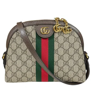 Pre-owned Gucci Ophidia Beige Brown Gg Supreme Shoulder Bag () In Multi
