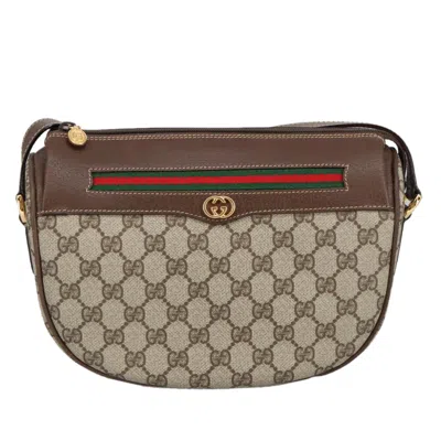 Pre-owned Gucci Ophidia Beige Canvas Shoulder Bag ()
