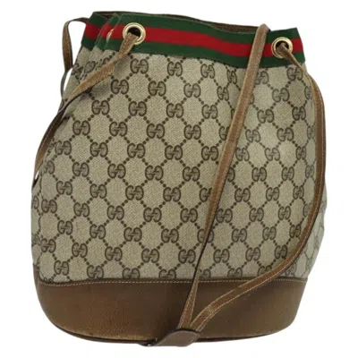 Pre-owned Gucci Ophidia Beige Canvas Shoulder Bag ()