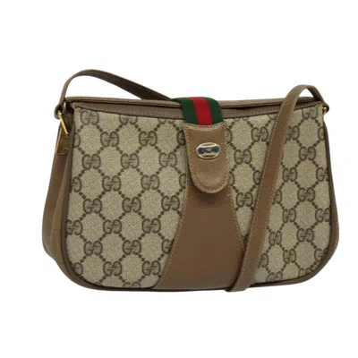 Pre-owned Gucci Ophidia Beige Canvas Shoulder Bag ()