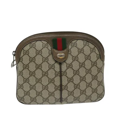 Pre-owned Gucci Ophidia Beige Canvas Shoulder Bag ()
