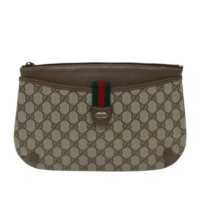 Pre-owned Gucci Ophidia Beige Canvas Shoulder Bag ()
