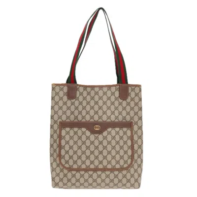 Pre-owned Gucci Ophidia Beige Canvas Tote Bag ()